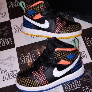🚫SOLD🚫Nike Air Jordan 1 Mid MMD TD Multi Color Grid Toddler